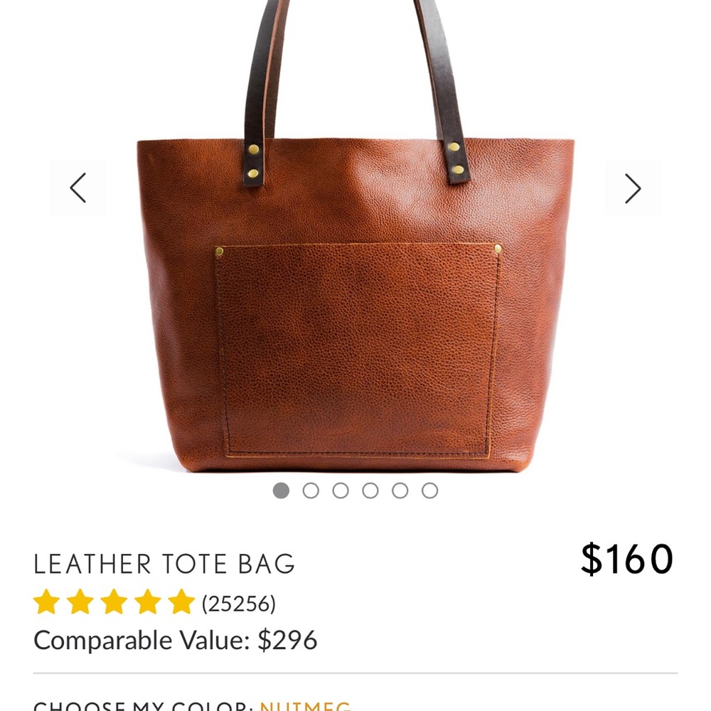 Portland Leather Nutmeg Tote Bag